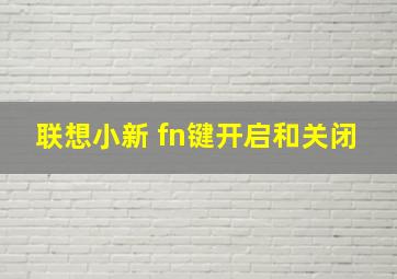 联想小新 fn键开启和关闭